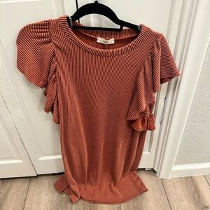 Ruffled Rust Dress